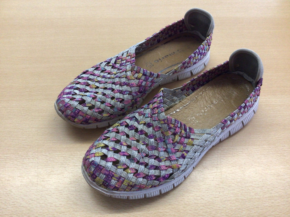  Schuhe 41 Bunt mit Lila, Silber, Gold und Rosa
