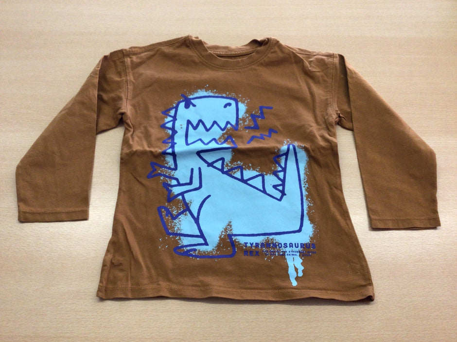 Langarmshirt 98/104 Braun