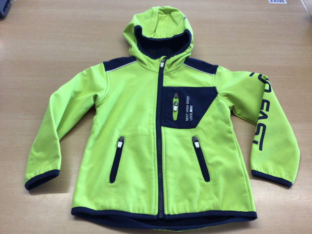 Softshelljacke 98/104 Neon Gelb/Dunkelblau