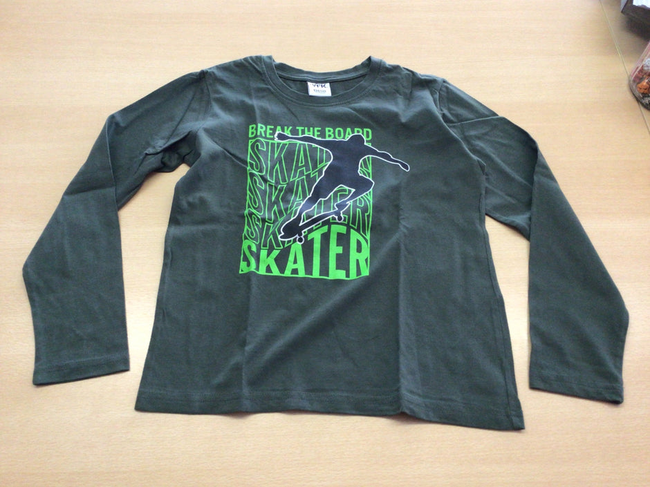 YFK Langarmshirt 134/140 Dunkelgrau