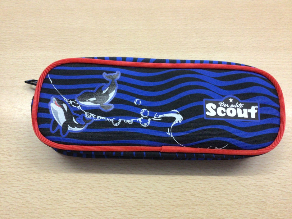Scout Etui Blau, Schwarz, Rot, Weiß