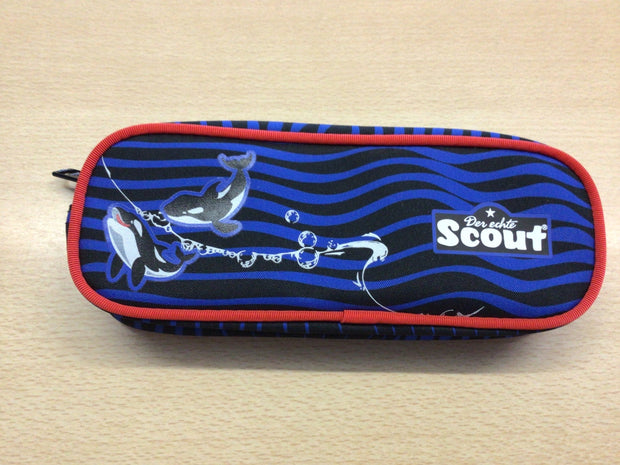 Scout Etui Blau, Schwarz, Rot, Weiß
