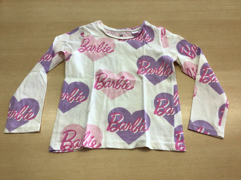 H&M Langarmshirt 110/116 Weiß, Pink, Lila