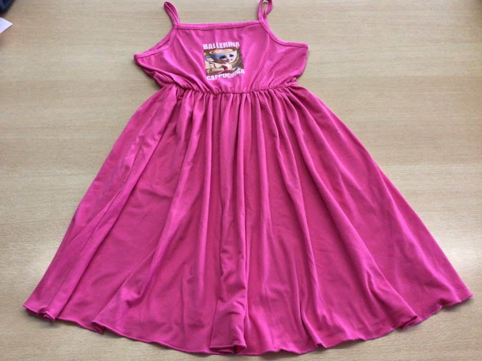Sommer-Kinderkleid 128 Pink