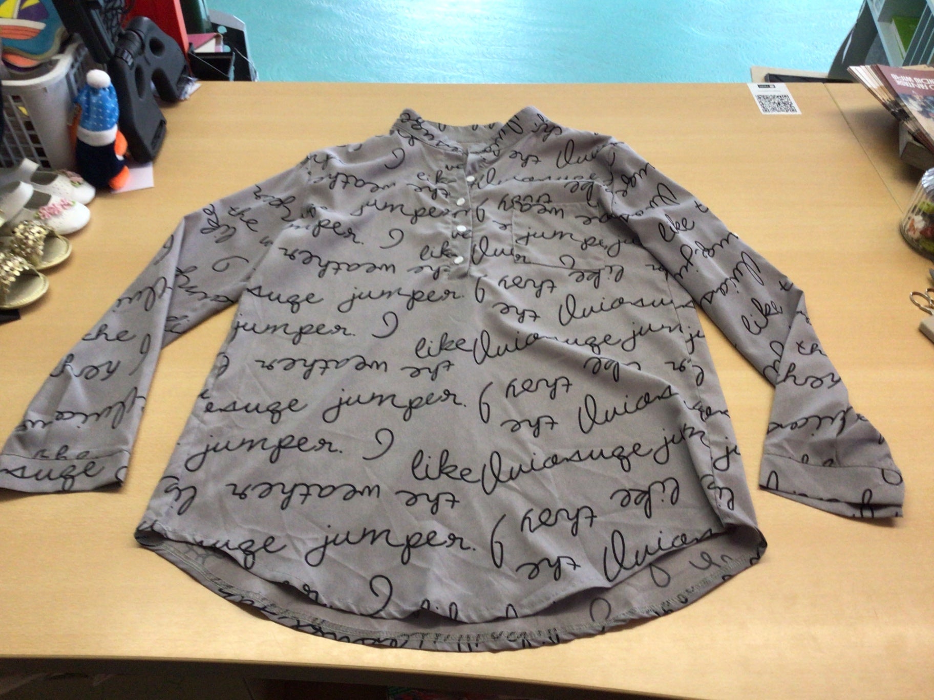  Bluse M Grau