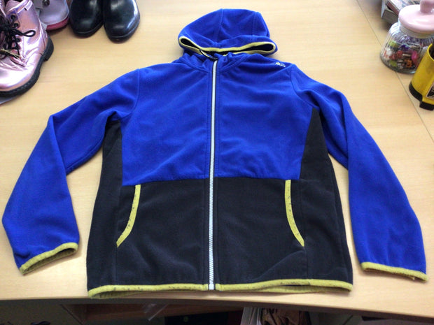 CMP Fleecejacke 152 Blau und Schwarz mit Gelb akzentuiert