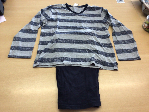 Jogger Pyjama 158/164 Grau und Schwarz