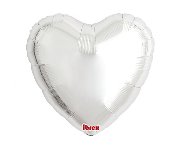 Folienballon Herz Love ca. 35 cm – Metallic silber