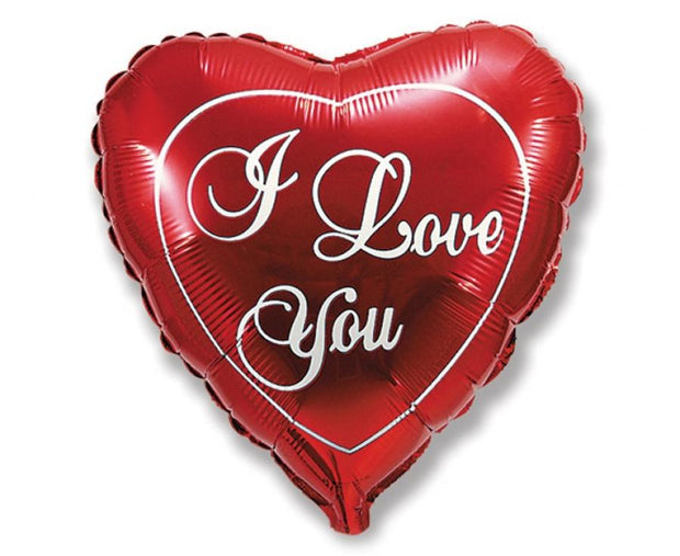 Folienballon Herz "I Love You" – Rot – 46 cm