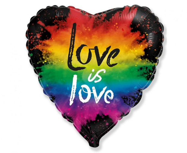 Folienballon Herz "Love is Love" – Multicolor – 46 cm
