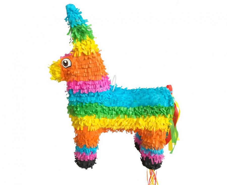 "Rainbow horse" pinata, 39x13x55 cm