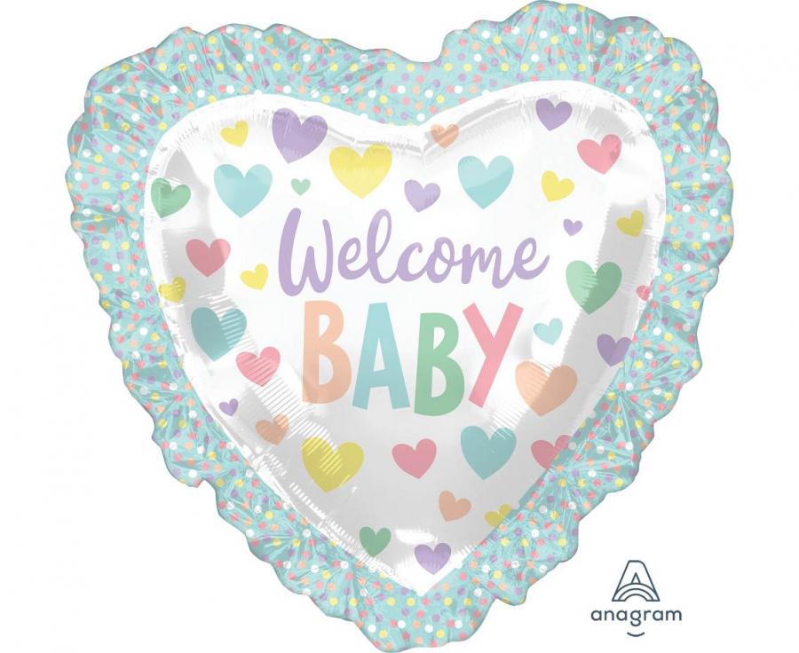 Folienballon Baby Rüschenherz