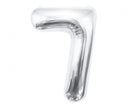 Folienballon Nummer 7, silber, 85 cm