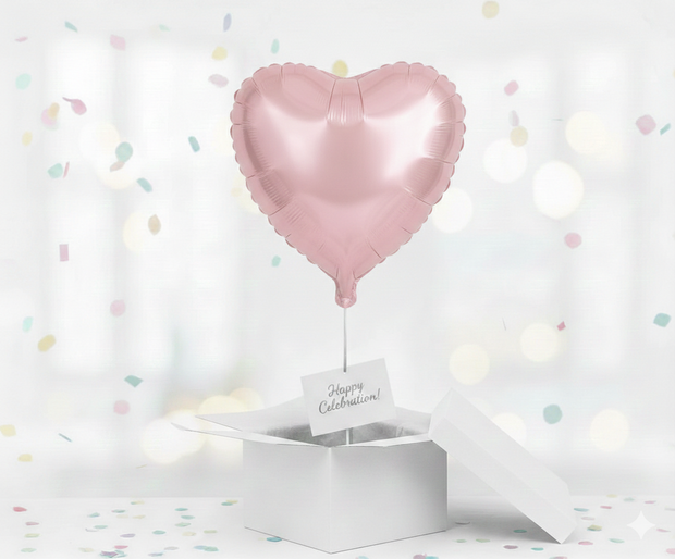 Folienballon Herz Love ca. 35 cm – Metallic pink