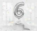Folienballon Nummer 6, silber, 85 cm (Kopie) (Kopie) (Kopie)