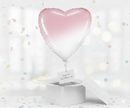 Folienballon Herz LOVE ca. 45cm  – weiss-pink Farbverlauf