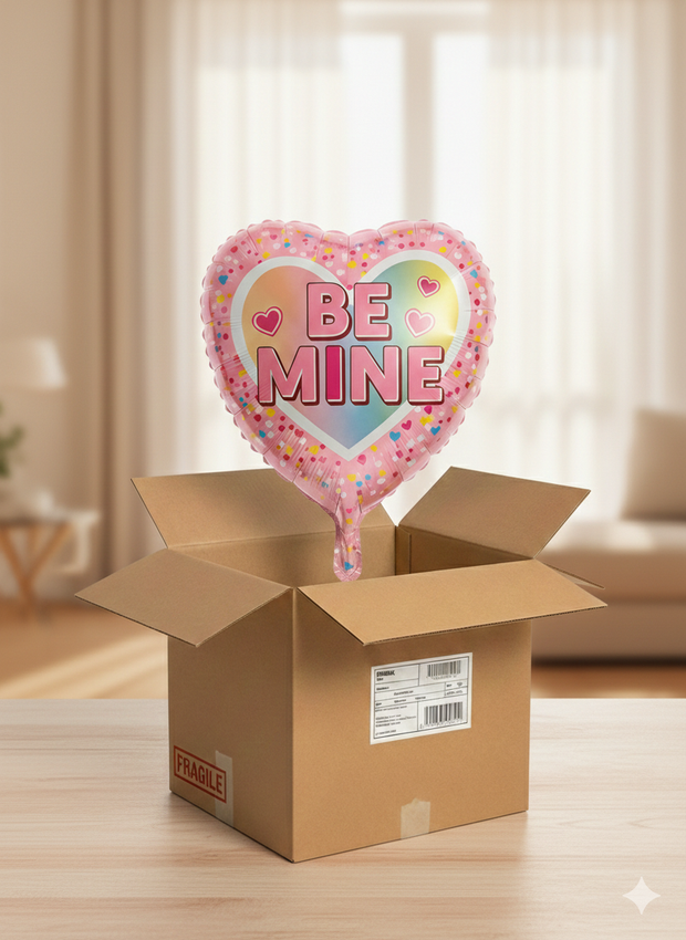 Folienballon Herz Love "BE MINE"