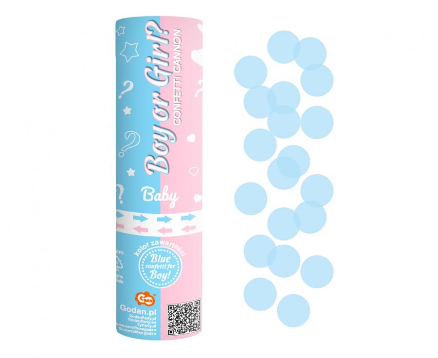 Gender Reveal Konfetti Kanone „It's a Boy!“ – Der magische Moment in Blau