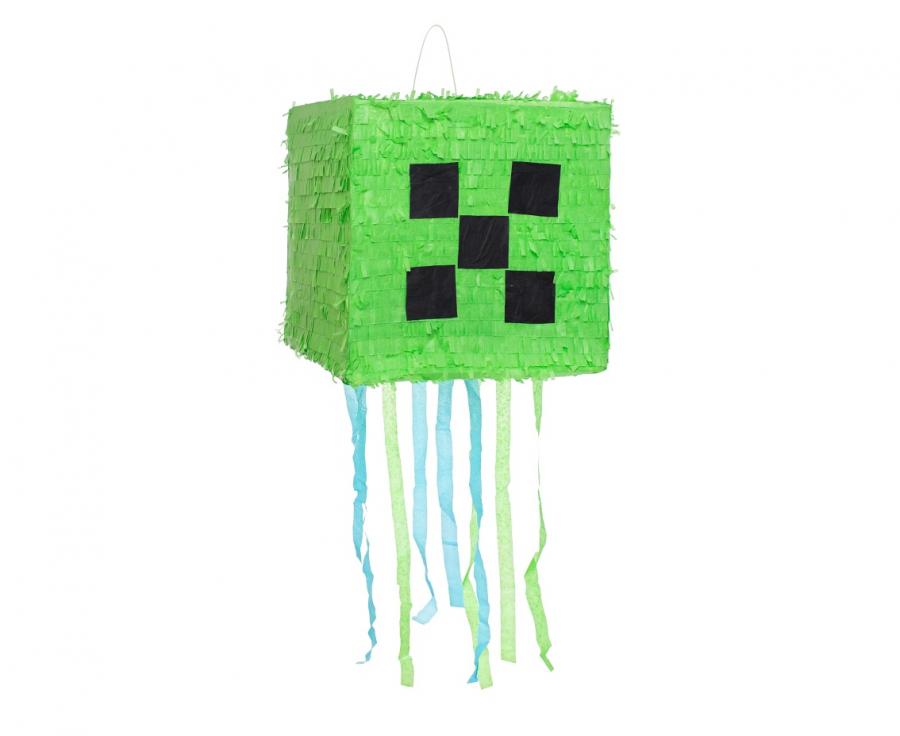 Grüne Pixel pinata, size 28x28x28cm